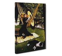 The Hammock By James Tissot Canvas Print | Gallery Wrapped 30mm Frame Wall Art | 30x20 inches | Ready to Hang | Classic Picture | Living Room Bedroom Lounge Office