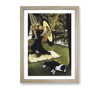 The Hammock By James Tissot Classic Painting Framed Print | A3 Oak Framed Wall Art | Ready to Hang | Classic Historical Picture | Living Room Bedroom Lounge Office