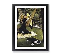 The Hammock By James Tissot Classic Painting Framed Print | A4 Black Framed Wall Art | Ready to Hang | Classic Historical Picture | Living Room Bedroom Lounge Office