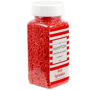 The Hampton Candy Company Sprinkles Jimmies 3.17oz Sprinkles Cake Decorating Sprinkles Cake Sprinkles Baking Sprinkles Ice Cream 3.17oz (Pack of 1) Red