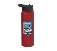 The Hamptons New York Lighthouse Beach Coastal Night Sky Stainless Steel Insulated Water Bottle