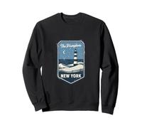 The Hamptons New York Lighthouse Beach Coastal Night Sky Sweatshirt