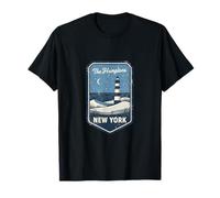 The Hamptons New York Lighthouse Beach Coastal Night Sky T-Shirt