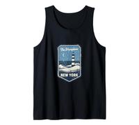 The Hamptons New York Lighthouse Beach Coastal Night Sky Tank Top