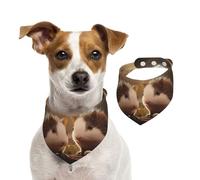 The Hamster on a Date Pet Scarf Dog Bandanas Spring Summer Soft Cotton Puppy Scarfs Adjustable Accessories for Small Medium Large Girl Boy Pup Large