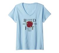 The Handmaid's Tale Blessed Be The Fruit Apple Quote V-Neck T-Shirt