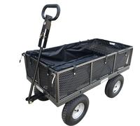 The Handy 400kg (880lb) Garden Trolley with Liner & Tool Tray, Yellow