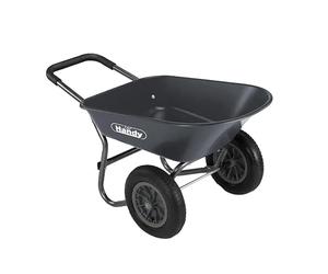 The Handy 78Ltr Wheelbarrow - Twin Wheels, Puncture-Proof Tyres, Lightweight, Poly Body & 2 Year Warranty