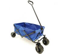 The Handy Platinum Folding Trolley Cart, For Festivals, Camping & Garden - 70Kg Load Capacity & Durable Wheels, Easy Storage & Cover - Blue