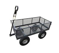 The Handy THDLGT Steel Deluxe Garden Cart 400kg Capacity with Puncture Proof Wheels, Removeable Sides and Tool Tray - 2 Year Guarantee
