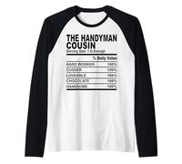The handyman cousin nutrition fact funny cousins men women Raglan Baseball Tee