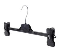 The Hanger Store 10 Black 35cm Plastic Adjustable Clip Hangers