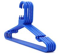 The Hanger Store 10 Blue Strong Heavy Duty Plastic Coat Hangers - Choose Colour