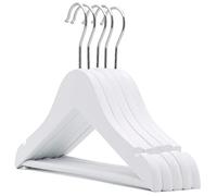 The Hanger Store - 10 Kids Wooden Coat Hangers for Baby Toddler, White