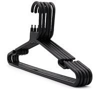 The Hanger Store 100 Black Strong Heavy Duty Plastic Coat Hangers - Choose Colour