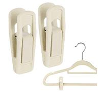 The Hanger Store 20 Beige Clips for Velvet Flocked Hangers Trousers & Skirts - Choose Colour