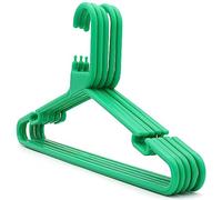 The Hanger Store 20 Green Strong Heavy Duty Plastic Coat Hangers - Choose Colour