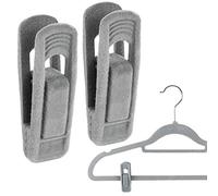 The Hanger Store 20 Grey Clips for Velvet Flocked Hangers Trousers & Skirts - Choose Colour