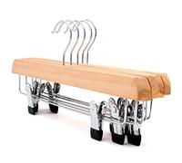 The Hanger Store - 20 Pack Eco Skirt Trouser Hangers with Clips, FSC® Wood