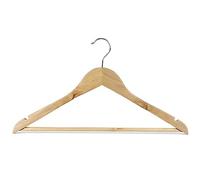 The Hanger Store 20 Pack of Value Wooden Coat Hangers with Trouser Bar