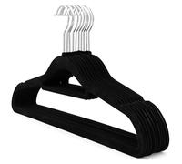 The Hanger Store - 20 Pack Velvet Non-Slip Coat Hangers for Clothes, Black