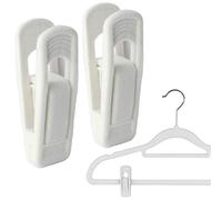 The Hanger Store - 20 Velvet Clips for Hangers for Clothes, White