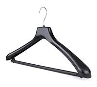 The Hanger Store 4 Plastic Clothes Hangers 45cm With Broad Ends For Coats, Jackets, Suits, Trousers & Skirts