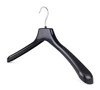The Hanger Store 4 Plastic Coat Hangers with Broad Ends for Coats and Jackets