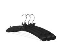 The Hanger Store 5 Black Padded Coat Hangers for Clothes, Dress Hangers