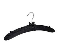 The Hanger Store 5 Black Satin Soft Padded Bridal Coat Hangers, 43cm Wedding Dress Gown Hangers