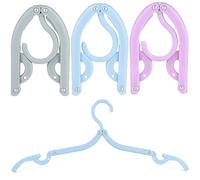 The Hanger Store 5 Blue Travel Hangers for Clothes, Folding Coat Hangers