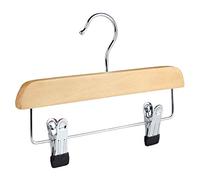 The Hanger Store 5 Kids Trouser Hangers with Clips, Skirt Hangers | Adjustable Rubber Dipped Clips to Protect Fabric. Baby Coat Hangers for Clothes with Chrome Swivel Hook