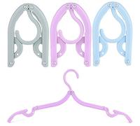 The Hanger Store 5 Lilac Travel Hangers for Clothes, Folding Coat Hangers | Portable Foldable Clothes Hangers for Clothes, T Shirts. Perfect for Holiday and Travel