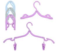 The Hanger Store 5 Lilac Travel Hangers with Clips, Folding Coat Hangers