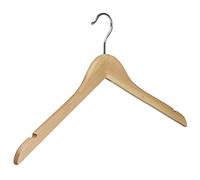 The Hanger Store 5 Wooden angled coat hangers with notches for dress loops