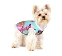 The Happiness of Skeleton Small Cotton Dog Vest for Small Dogs - Breathable Pet T Shirt with Unique Print - Summer Puppy Clothes for Cats