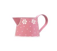 The Happy Garden Lipped Galvanised Watering Can - Durable Metal Water Can for Indoor & Outdoor Plants - Precision Pour Spout - Decorative Green Garden Accessory - 1.5L Capacity (Pink)