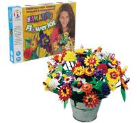 The Happy Puzzle Company Amazing Flower Kit Craft Building Set | 48-piece flower craft kit builds fine motor skills and creativity for kids.