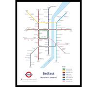 The Happy Puzzle Company - Belfast Underground Jigsaw Map 1000 Pieces - Jigsaw Puzzles for Adults 1000. This is an official Transport For London licenced product.