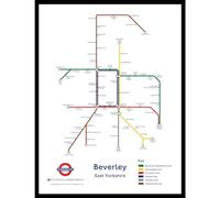 The Happy Puzzle Company - Beverley Underground Jigsaw Map 1000 Pieces - Jigsaw Puzzles for Adults 1000. This is an official Transport For London licenced product.