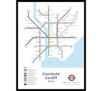 The Happy Puzzle Company - Cardiff Underground Jigsaw Map 1000 Pieces - Jigsaw Puzzles for Adults 1000. This is an official Transport For London licenced product.