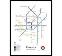 The Happy Puzzle Company - Coventry Underground Jigsaw Map 1000 Pieces - Jigsaw Puzzles for Adults 1000. This is an official Transport For London licenced product.