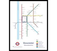 The Happy Puzzle Company - Gloucester Underground Jigsaw Map 1000 Pieces - Jigsaw Puzzles for Adults 1000. This is an official Transport For London licenced product.