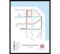 The Happy Puzzle Company - Grimsby and Cleethorpes Underground Jigsaw Map 400 Pieces - Jigsaw Puzzles for Adults 400. This is an official Transport For London licenced product.