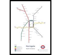 The Happy Puzzle Company - Harrogate Underground Jigsaw Map 1000 Pieces - Jigsaw Puzzles for Adults 1000. This is an official Transport For London licenced product.