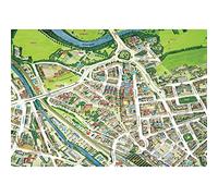 The Happy Puzzle Company - Jigraphy Cityscapes Puzzle | 1000 Pieces | Collectable UK City Puzzle Series (Carlisle)