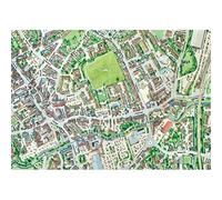 The Happy Puzzle Company - Jigraphy Cityscapes Puzzle | 1000 Pieces | Collectable UK City Puzzle Series (Market Harborough)