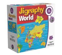 The Happy Puzzle Company Jigraphy - World Map 100 Pieces Jigsaw - Jigsaw Puzzle for Adults and Kids - Family Fun and Learning (112 pieces)