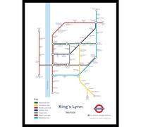 The Happy Puzzle Company - Kings Lynn Underground Jigsaw Map 1000 Pieces - Jigsaw Puzzles for Adults 1000. This is an official Transport For London licenced product.