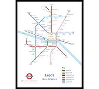 The Happy Puzzle Company - Leeds Underground Jigsaw Map 1000 Pieces - Jigsaw Puzzles for Adults 1000. This is an official Transport For London licenced product.